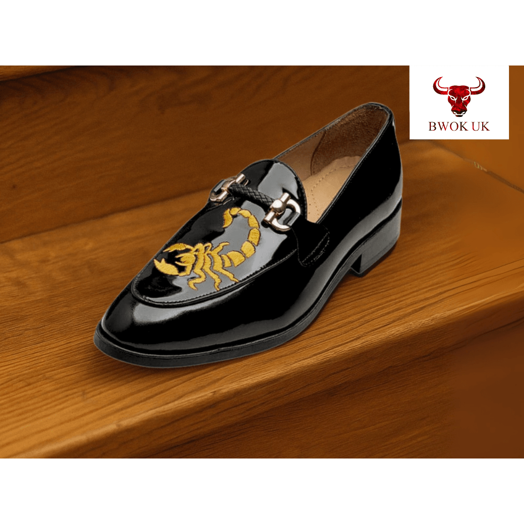 Black Patent Leather Loafers - Bwok limited