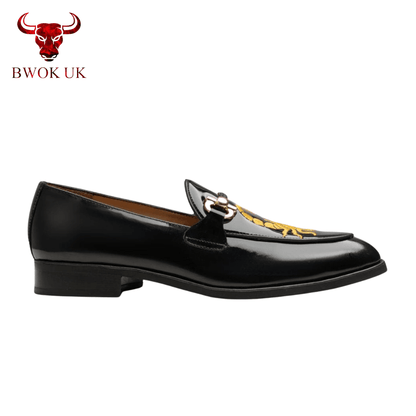 Black Patent Leather Loafers - Bwok limited