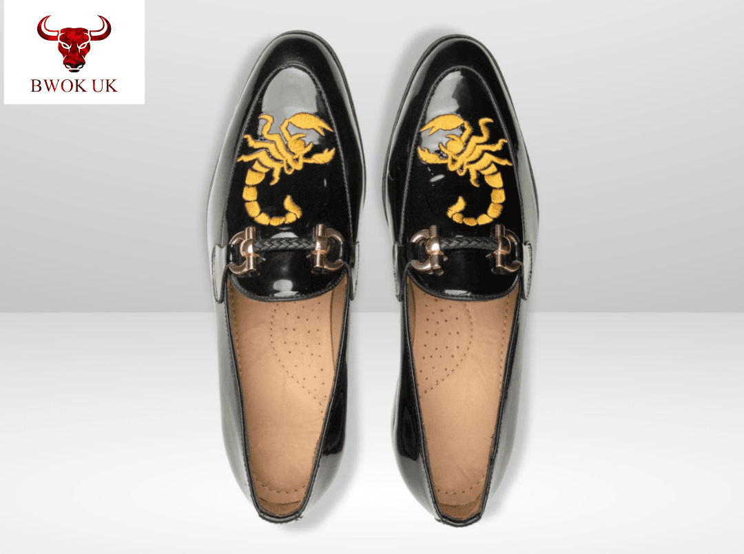 Black Patent Leather Loafers - Bwok limited