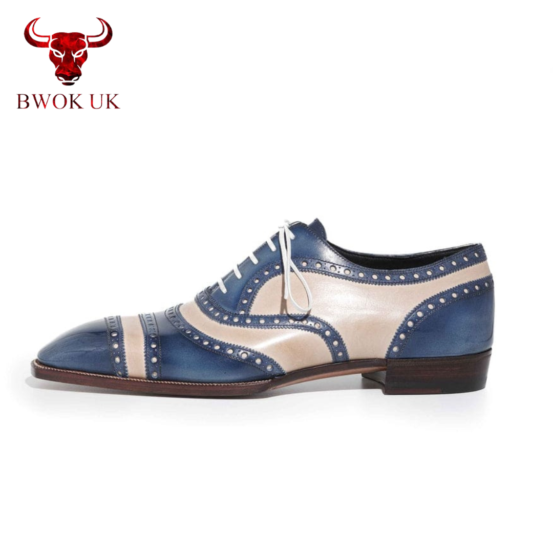 Two-Tone Wingtip Shoes