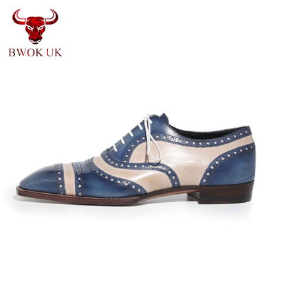 Two-Tone Wingtip Shoes