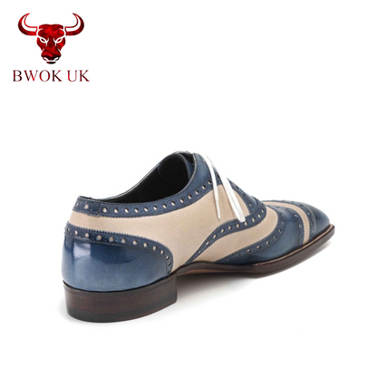 Two-Tone Wingtip Shoes