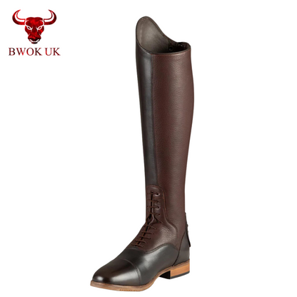Classic Brown Leather Riding Boots