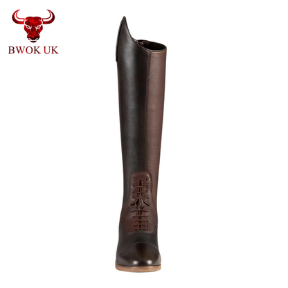 Classic Brown Leather Riding Boots