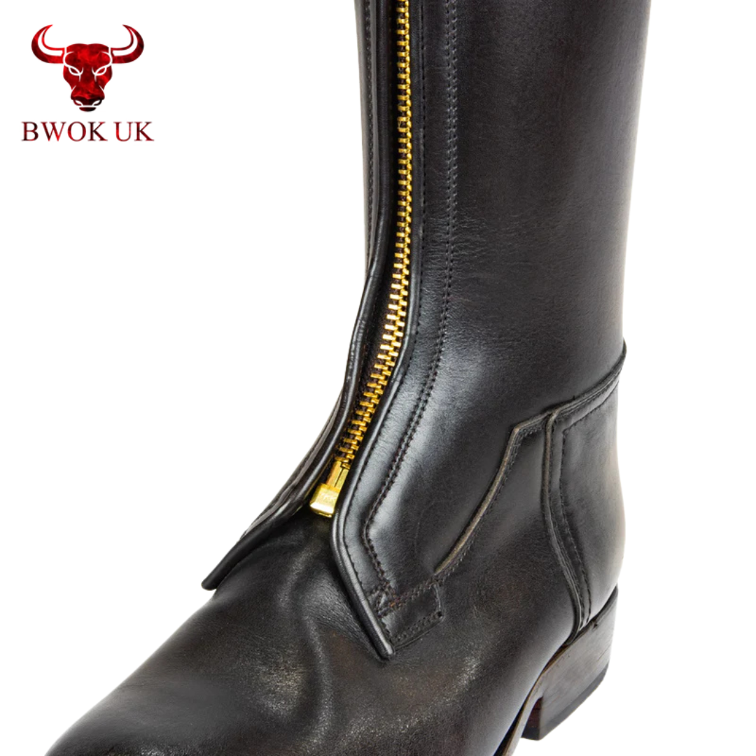Brown Leather Equestrian Boots