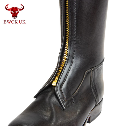 Brown Leather Equestrian Boots