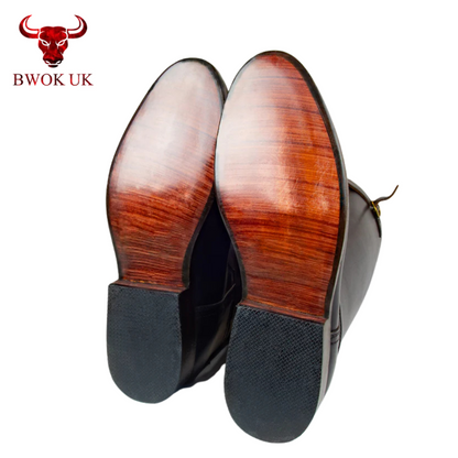 Brown Leather Equestrian Boots