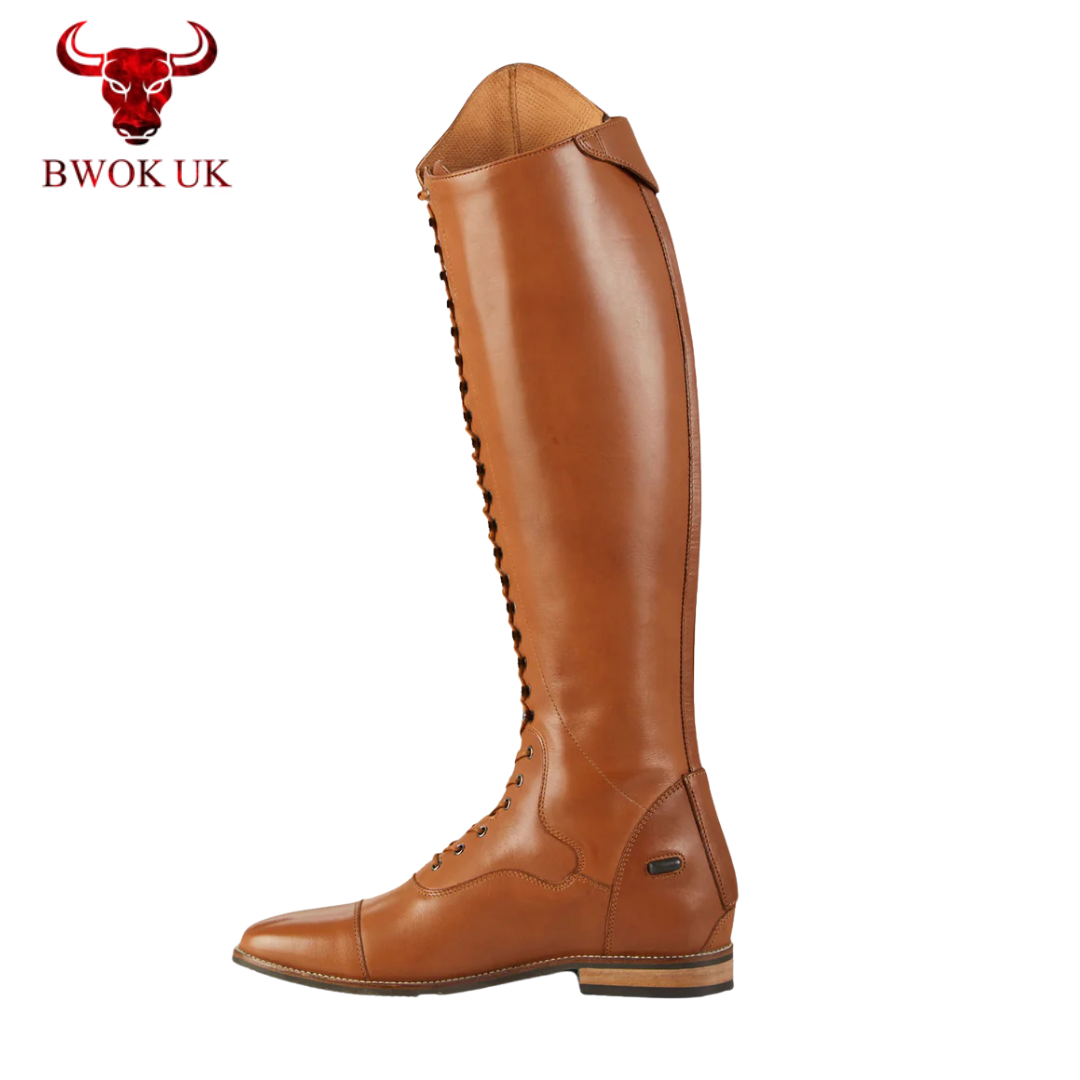 Cognac Leather Riding Boots