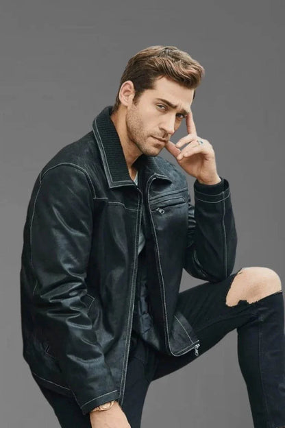 Black Biker Leather Jacket - Bwok limited
