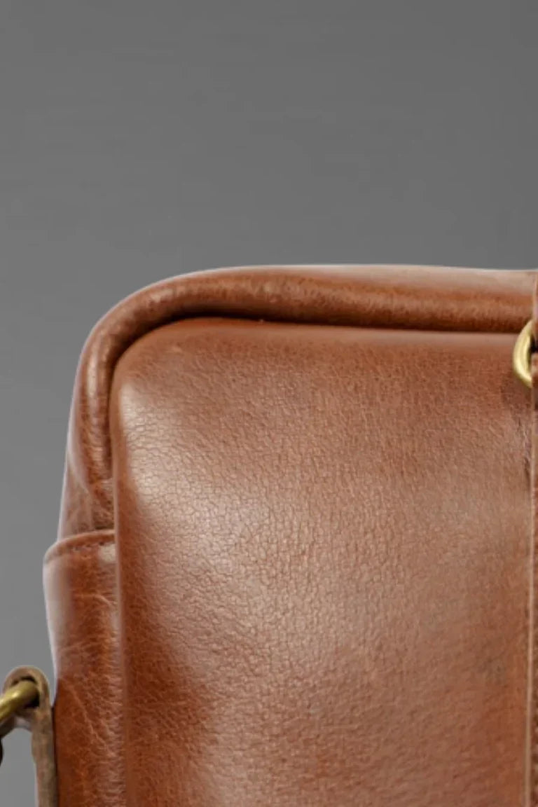 Laptop Bag Burgundy Color Brass - Bwok limited
