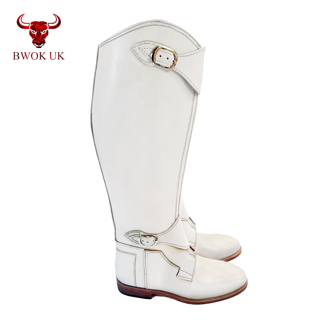 White Riding Long Boots