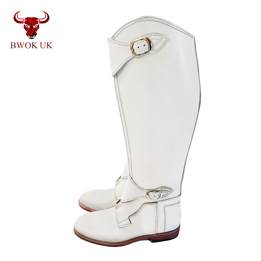 White Riding Long Boots