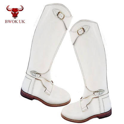 White Riding Long Boots