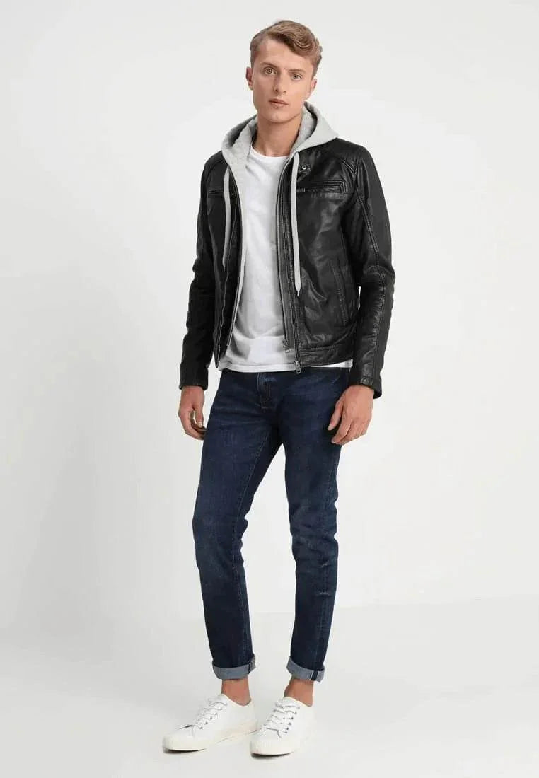 Black Biker Classic Jacket - Bwok limited
