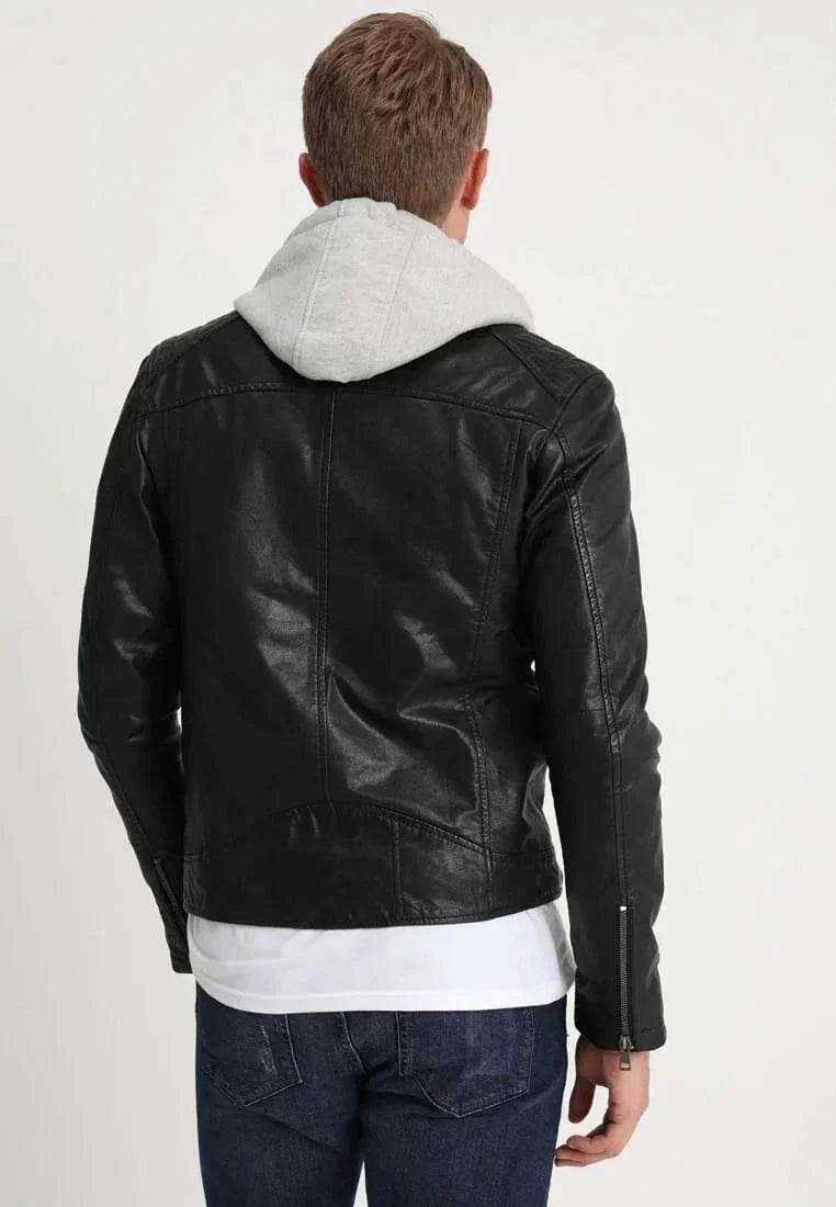 Black Biker Classic Jacket - Bwok limited