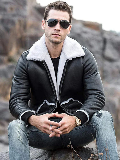 Leather Jacket White Fur - Bwok limited