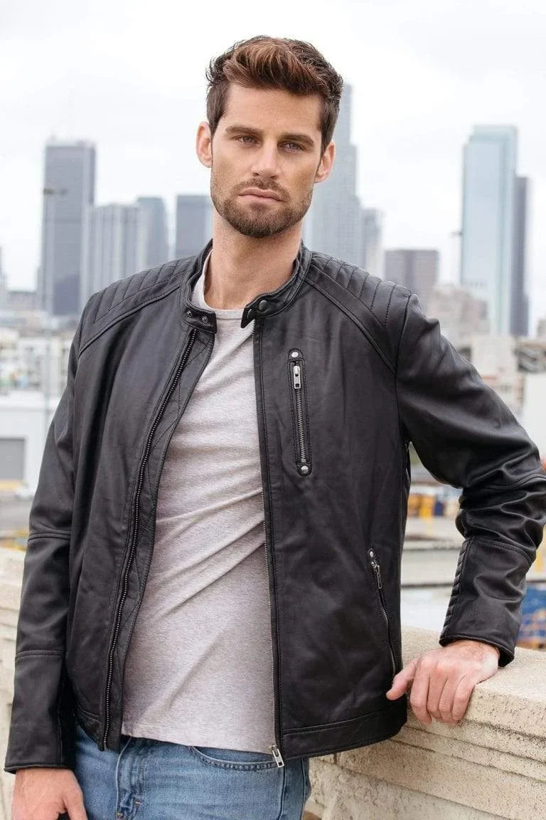 Biker Leather Jacket - Bwok limited