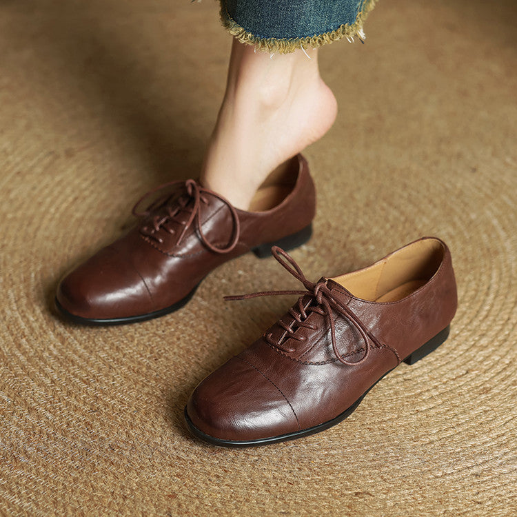 Women’s Brown Oxford Flats