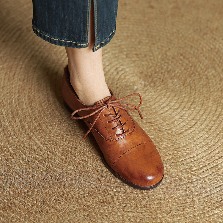 Women’s Brown Oxford Flats