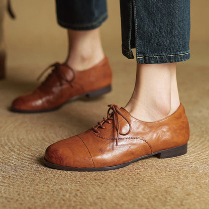 Women’s Brown Oxford Flats