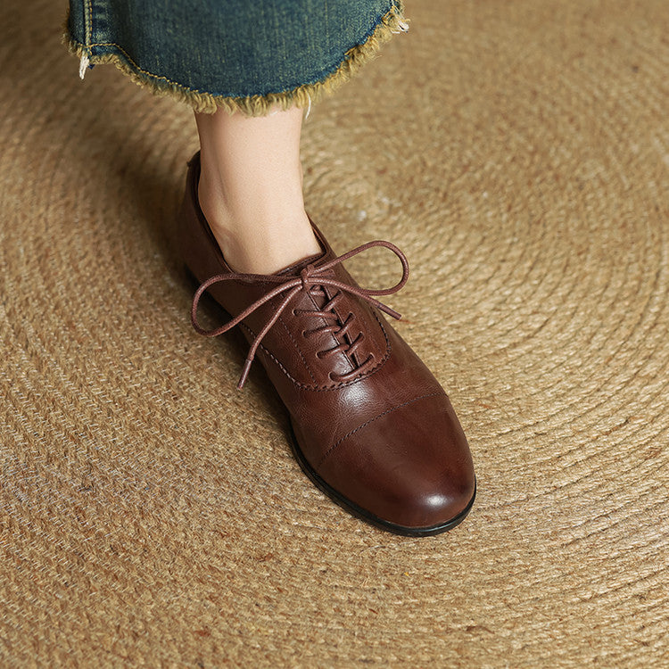 Women’s Brown Oxford Flats