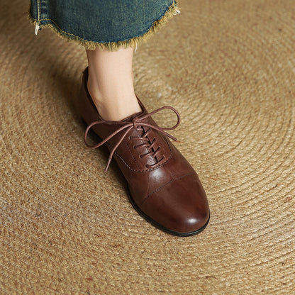 Women’s Brown Oxford Flats