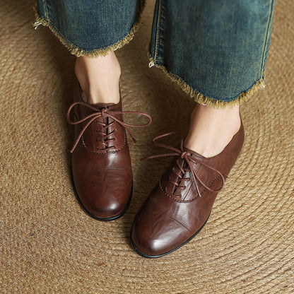 Women’s Brown Oxford Flats