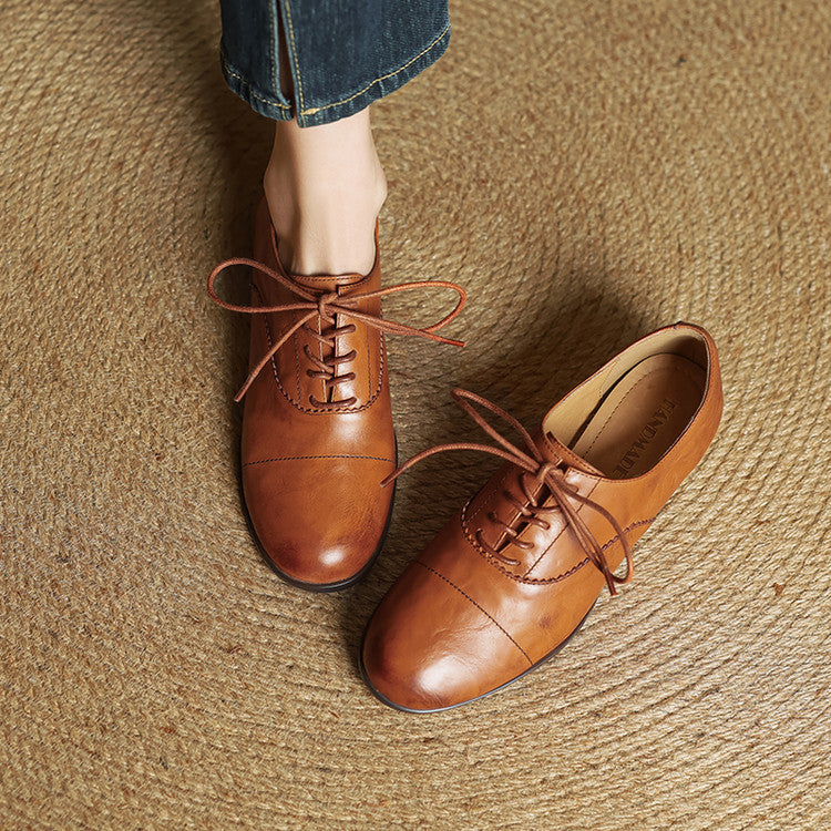 Women’s Brown Oxford Flats