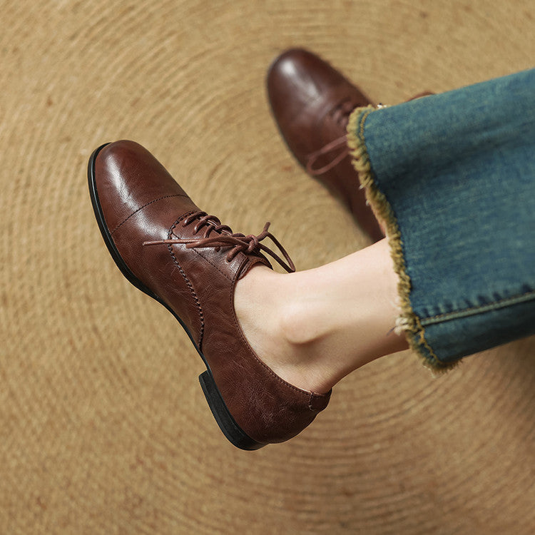 Women’s Brown Oxford Flats