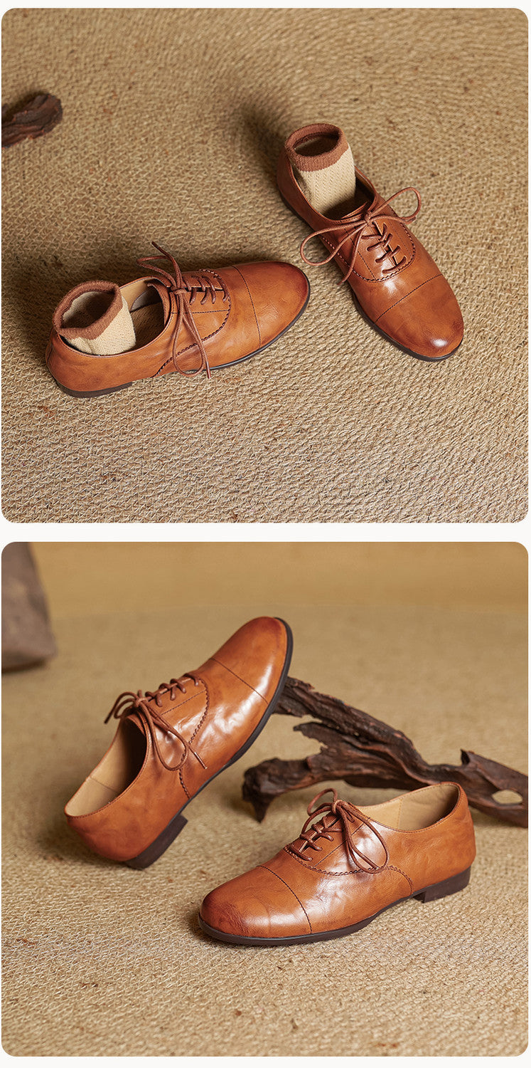 Women’s Brown Oxford Flats