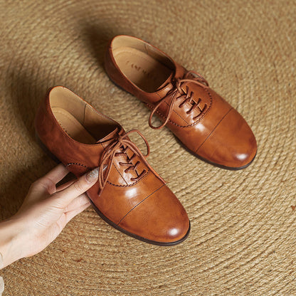 Women’s Brown Oxford Flats