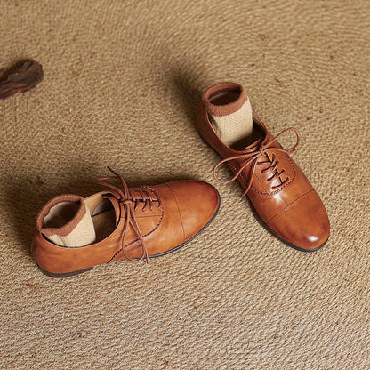 Women’s Brown Oxford Flats