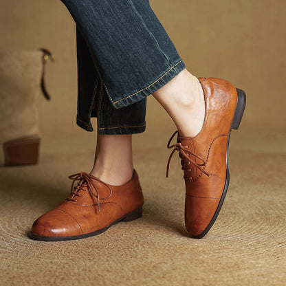 Women’s Brown Oxford Flats