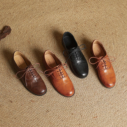 Women’s Brown Oxford Flats