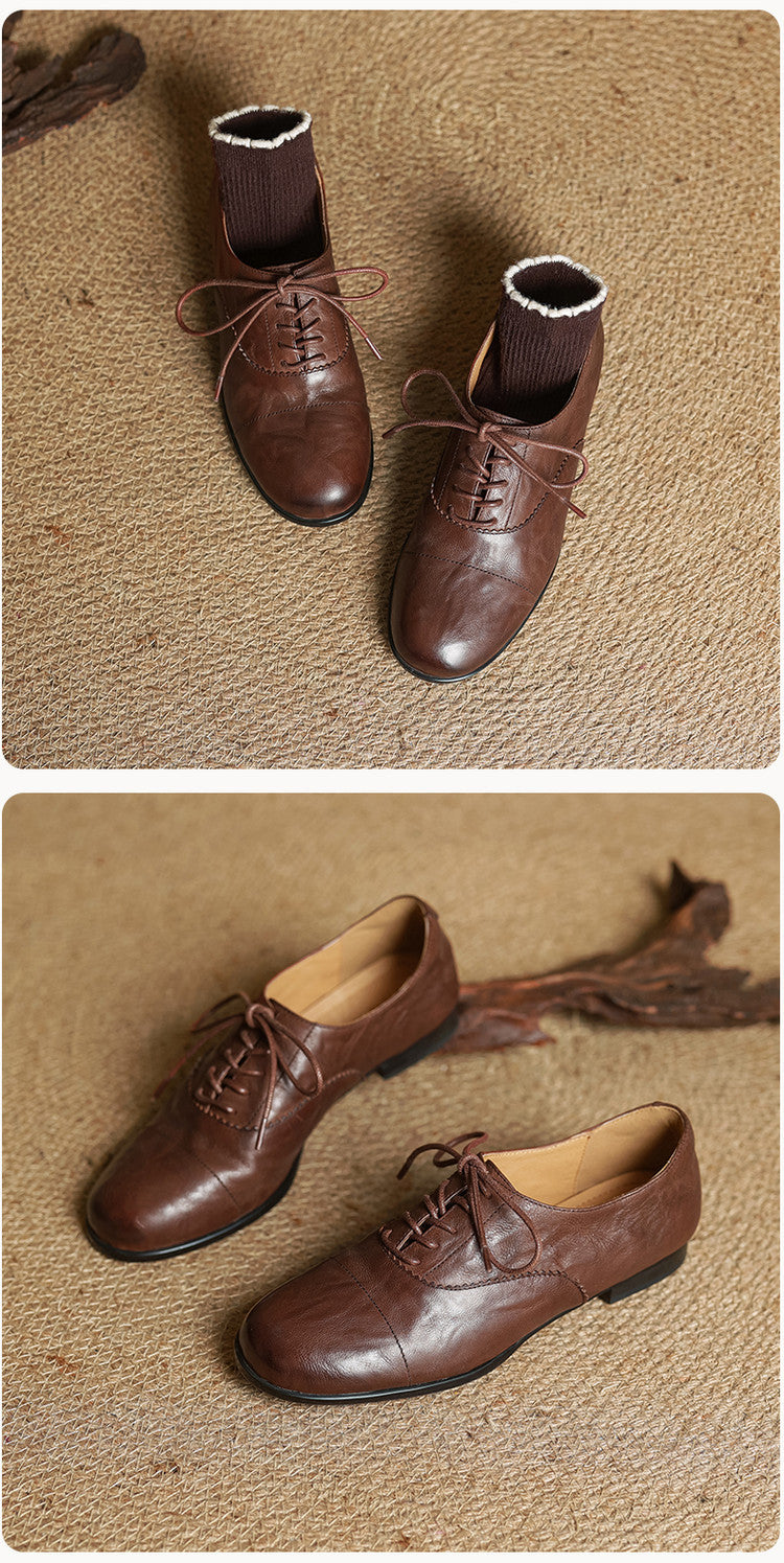 Women’s Brown Oxford Flats