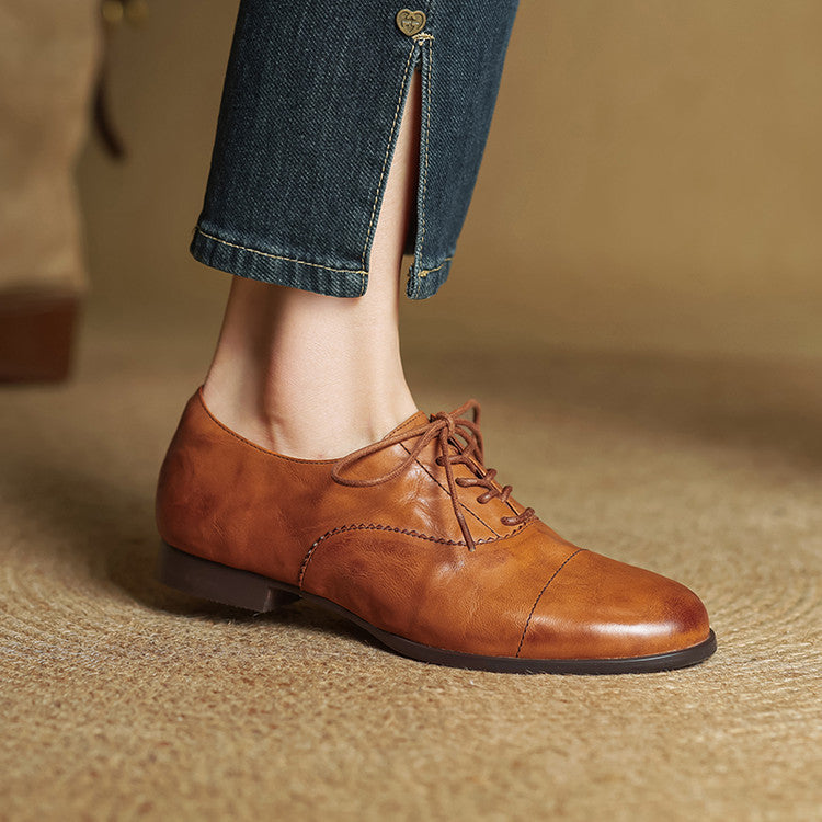 Women’s Brown Oxford Flats