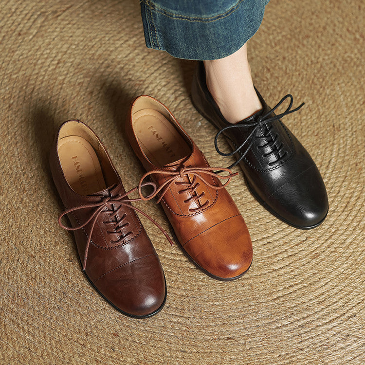 Women’s Brown Oxford Flats