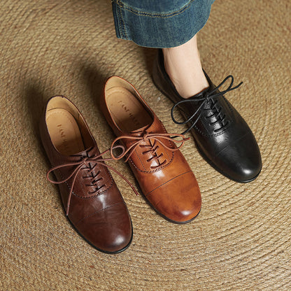 Women’s Brown Oxford Flats
