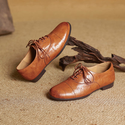 Women’s Brown Oxford Flats
