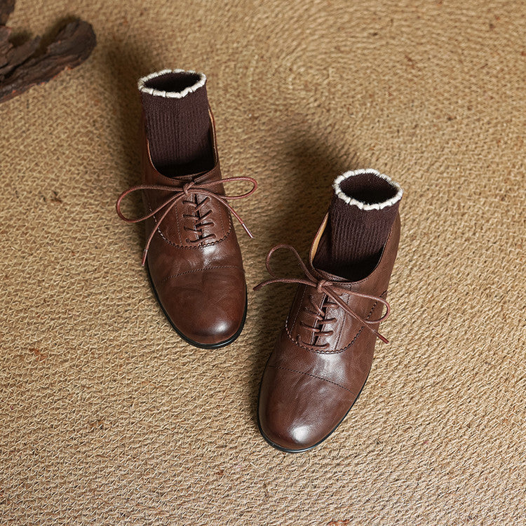 Women’s Brown Oxford Flats