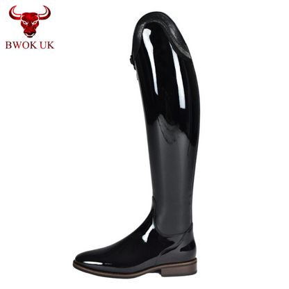 Handmade Blackt Leather Riding Boots