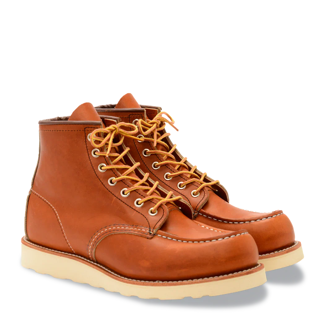 Men's Genuine Leather Moc Toe Boots - 4 Colors