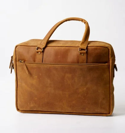 Vintage Leather Messenger Bag – Stylish - Bwok limited