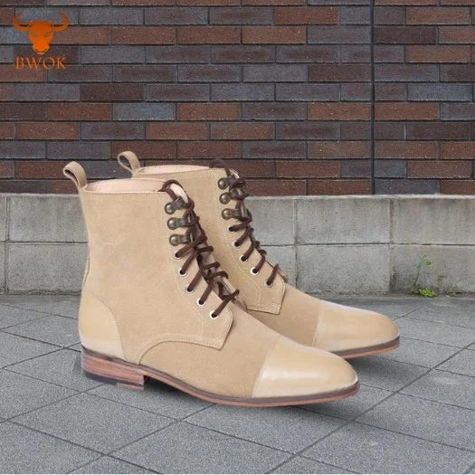 Cap Toe Lace Up Oxford Boot - Bwok limited