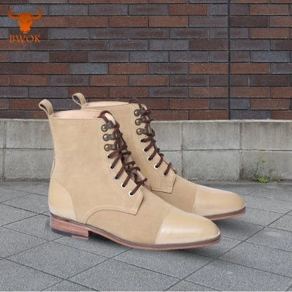 Cap Toe Lace Up Oxford Boot - Bwok limited