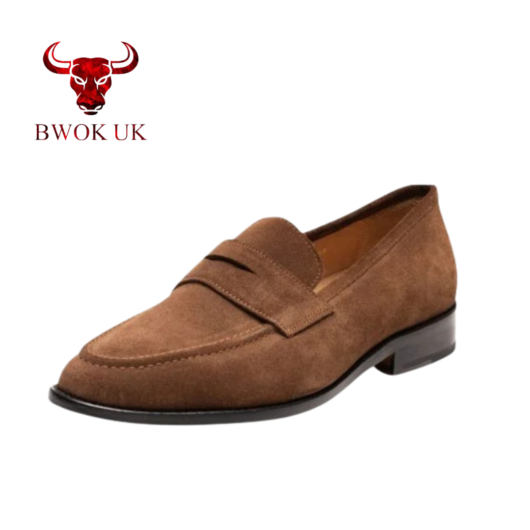 Suede Penny Loafers Shoes