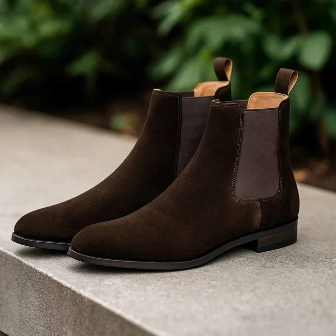 Brown Suede Chelsea Boots