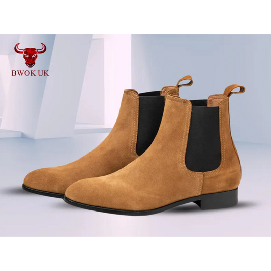 Brown Suede Chelsea Boots