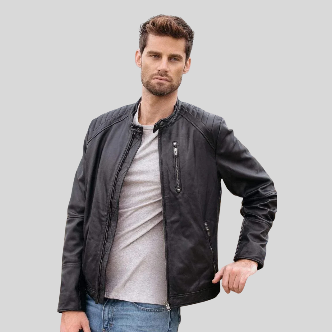 Brown Biker Leather Jacket