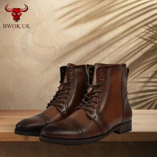 Brown Leather Chukka Boots